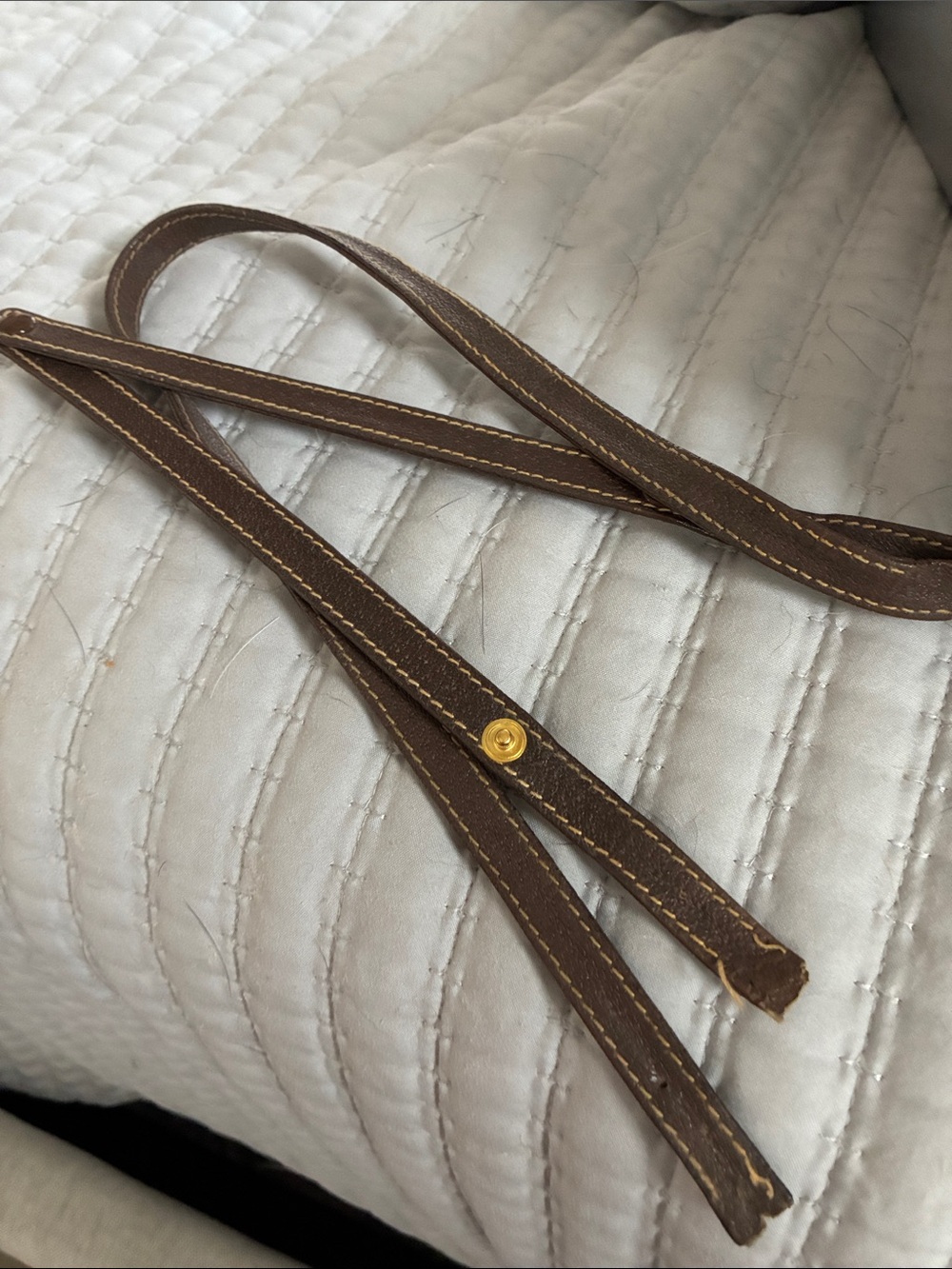 Gucci Beige Monogram Crossbody with Brown Leather Trim and Gold Buckle - Picture 2 of 13